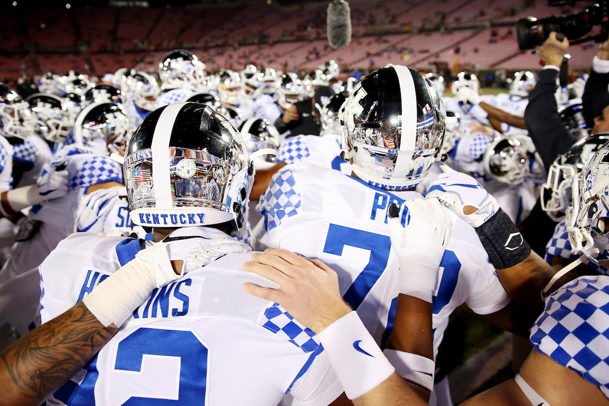 Phil Hoskins, Team

UK football beats Louisville 56-10 at Cardinal Stadium. 

Photo by Britney Howard  | UK Athletics