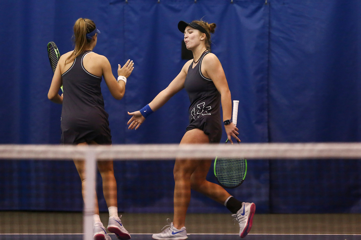Akvile Parazinskaite.

Kentucky beat Texas A&M 4-3.

Photo by Hannah Phillips | UK Athletics