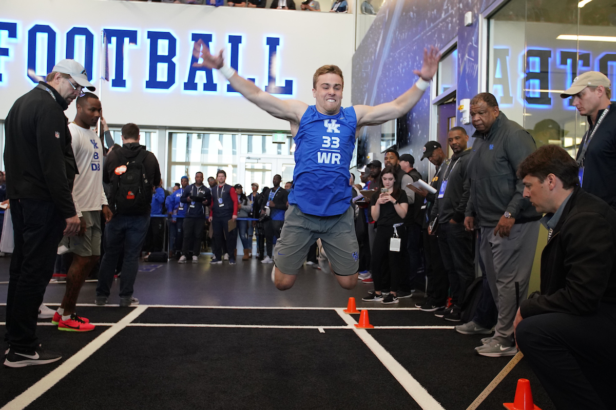David Bouvier.

Pro Day for UK Football.

Photo by Jacob Noger | UK Athletics