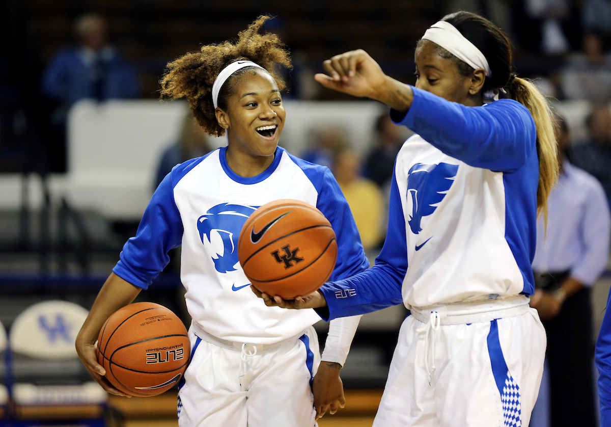 Jaida roper, Keke McKinney
The Women's Basketball team beat Lincoln Memorial University.
Photo by Britney Howard | UK Athletics