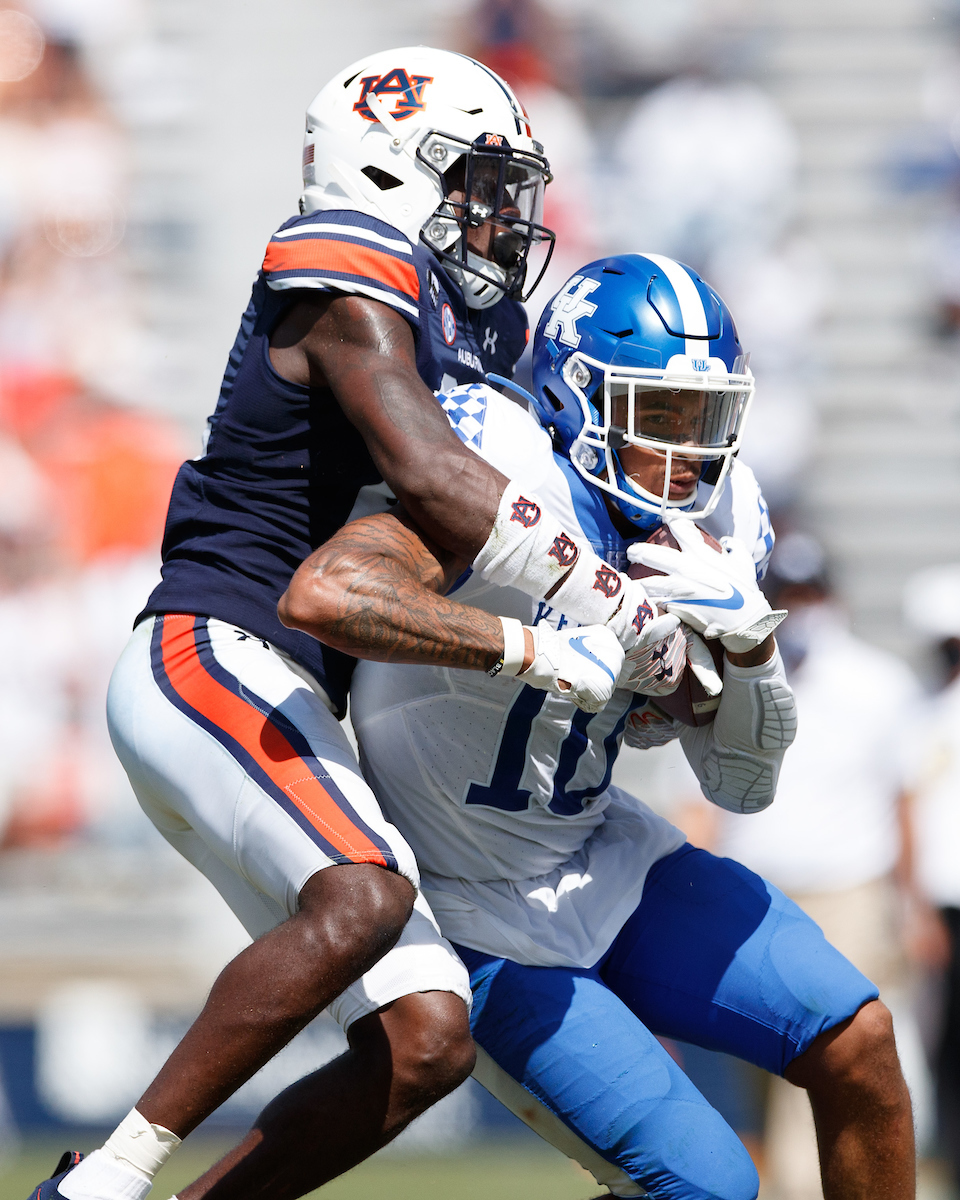 A.J. Rose Jr.

Kentucky falls to Auburn, 13-29.

Photo by Elliott Hess | UK Athletics