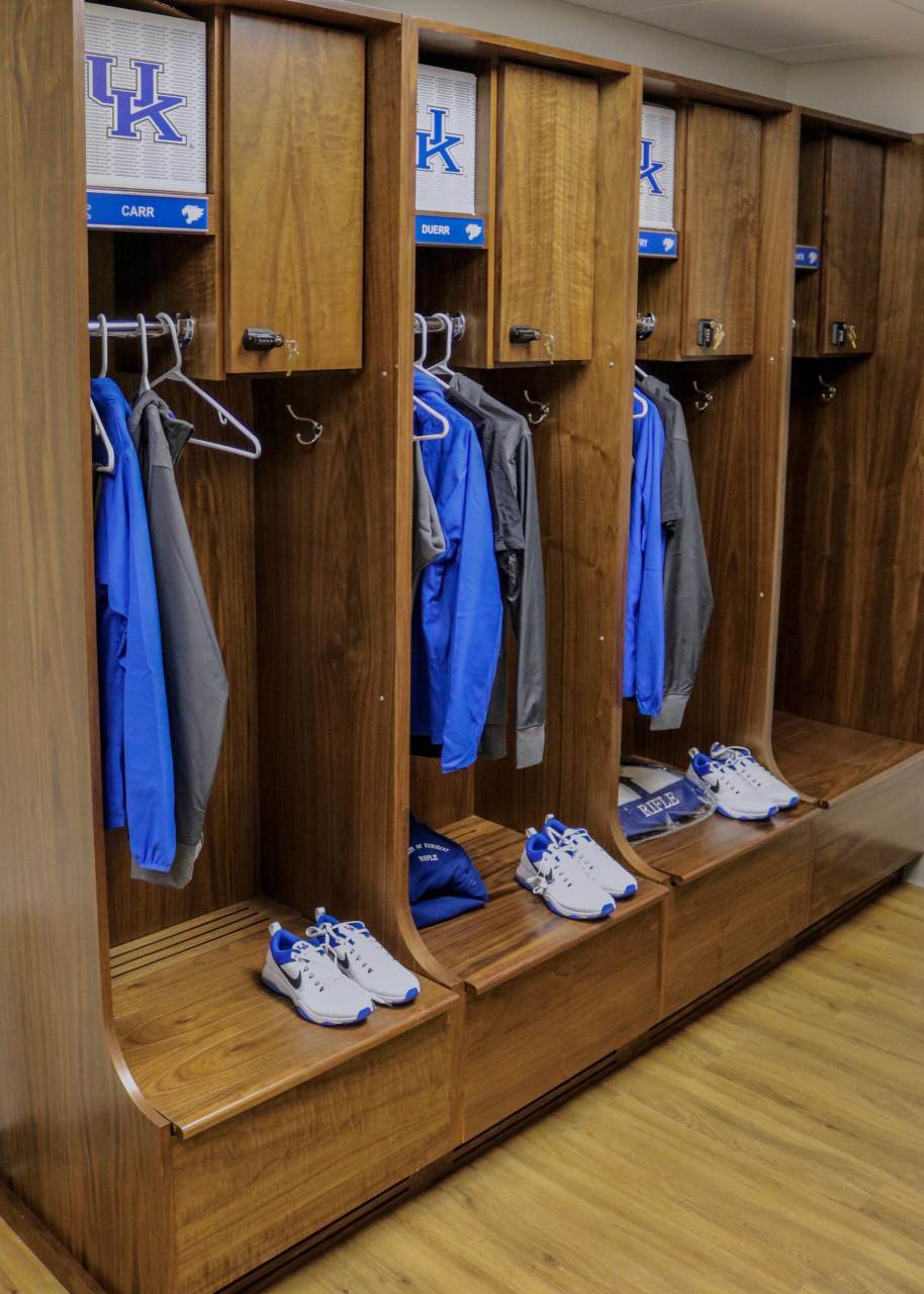 The UK Rifle team toured the new Wendell & Vickie Bell team room on Monday.