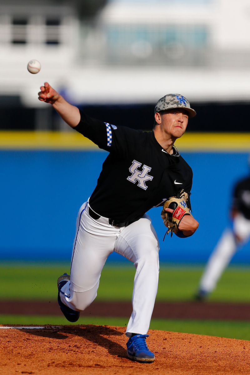 Cole Stupp. 

Kentucky falls South Carolina,12-6. 

Photo By Barry Westerman | UK Athletics