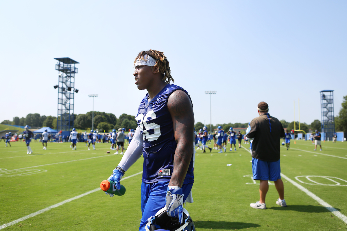 Benny Snell Jr. 

The Football Team Fan Day on Saturday, August 4,  2018. 

Photo by Britney Howard | UK Athletics