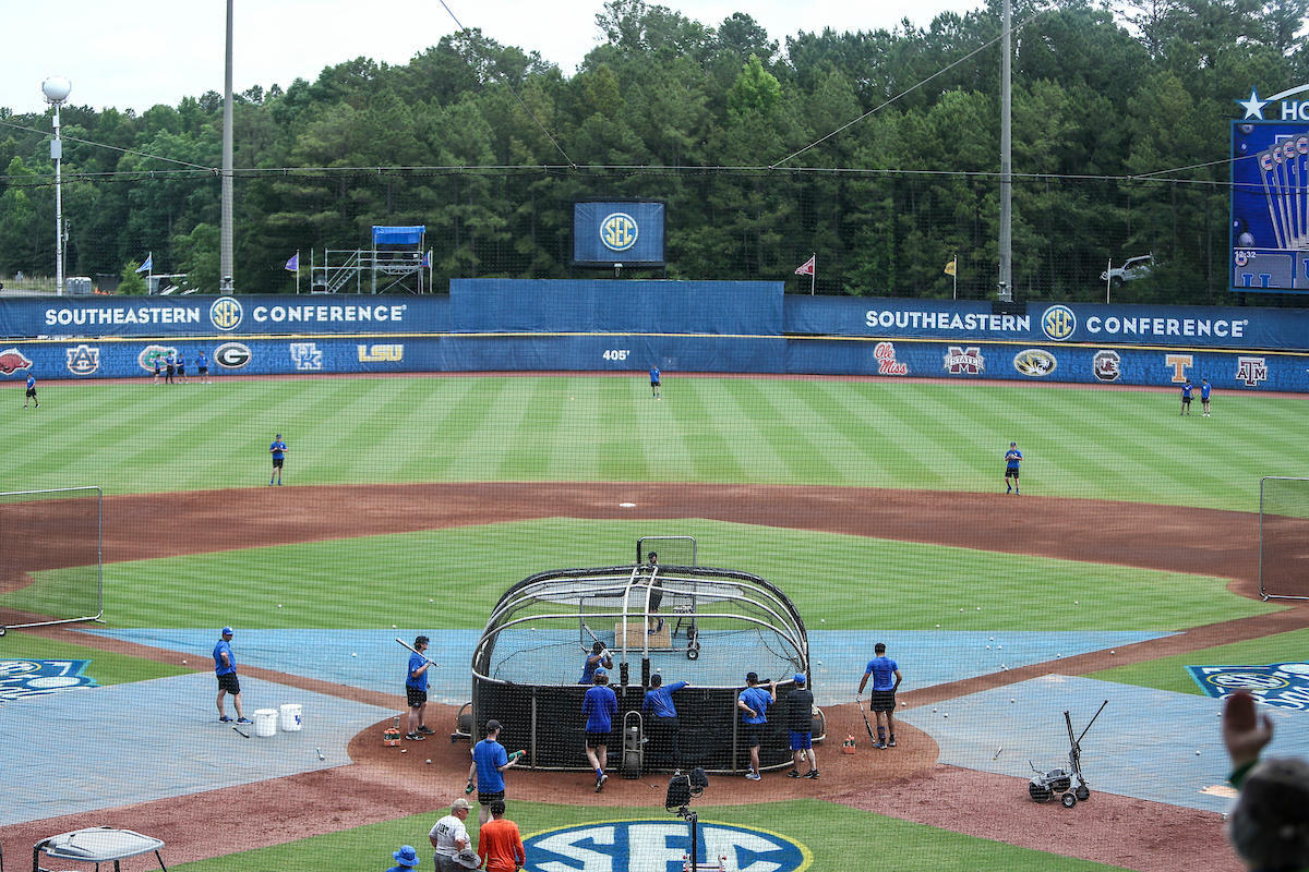Kentucky Baseball Practice at the 2022 SEC Tournament.

Photo by Sarah Caputi | UK Athletics