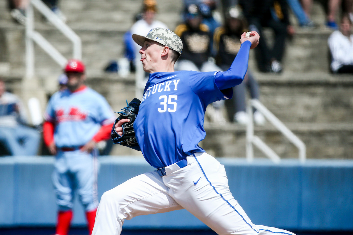 Tyler Bosma.

Kentucky loses to Ole Miss 1-10.

Photo by Sarah Caputi | UK Athletics