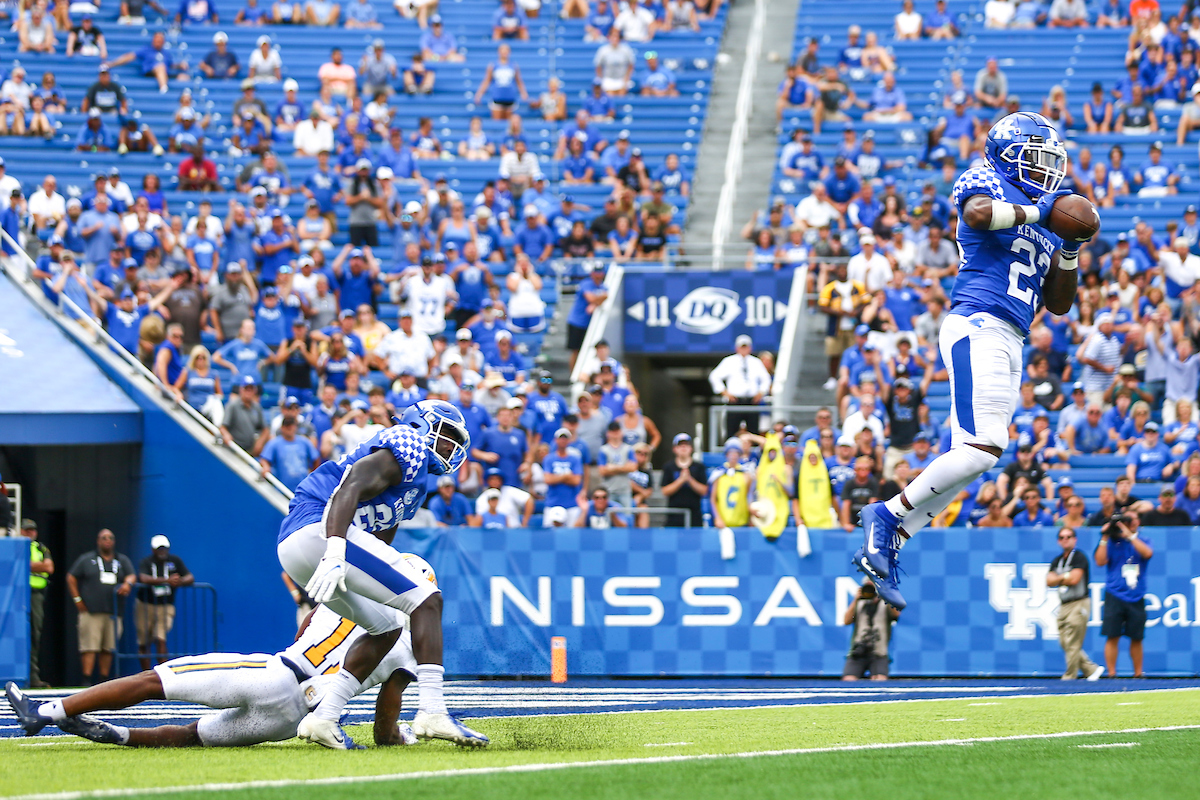 Tyrell Ajian.

Kentucky beats UTC 28-23.

Photo by Grace Bradley | UK Athletics