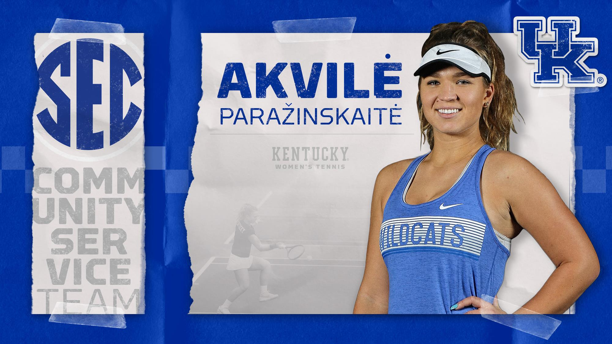 Paražinskaite Named to SEC Community Service Team