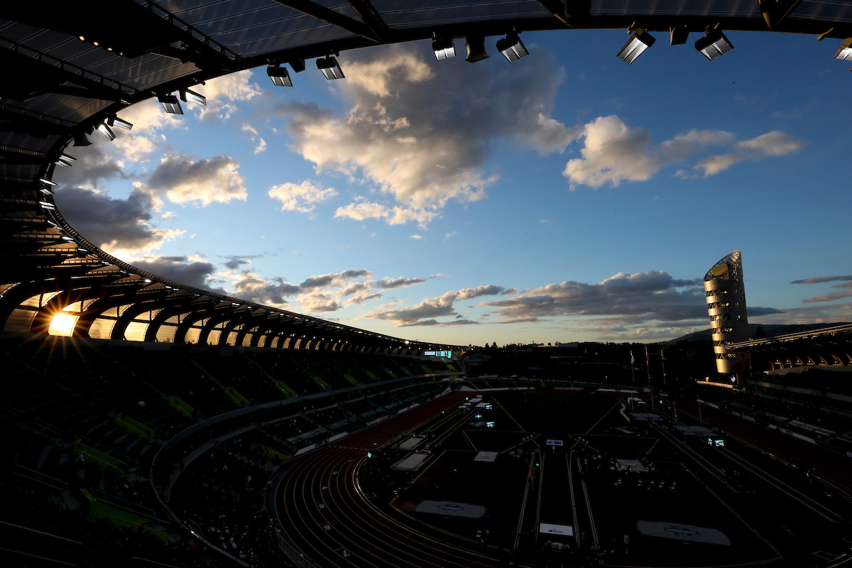 Hayward Field.

Day 1. 2021 NCAA Track and Field Championships.

Photo by Chet White | UK Athletics