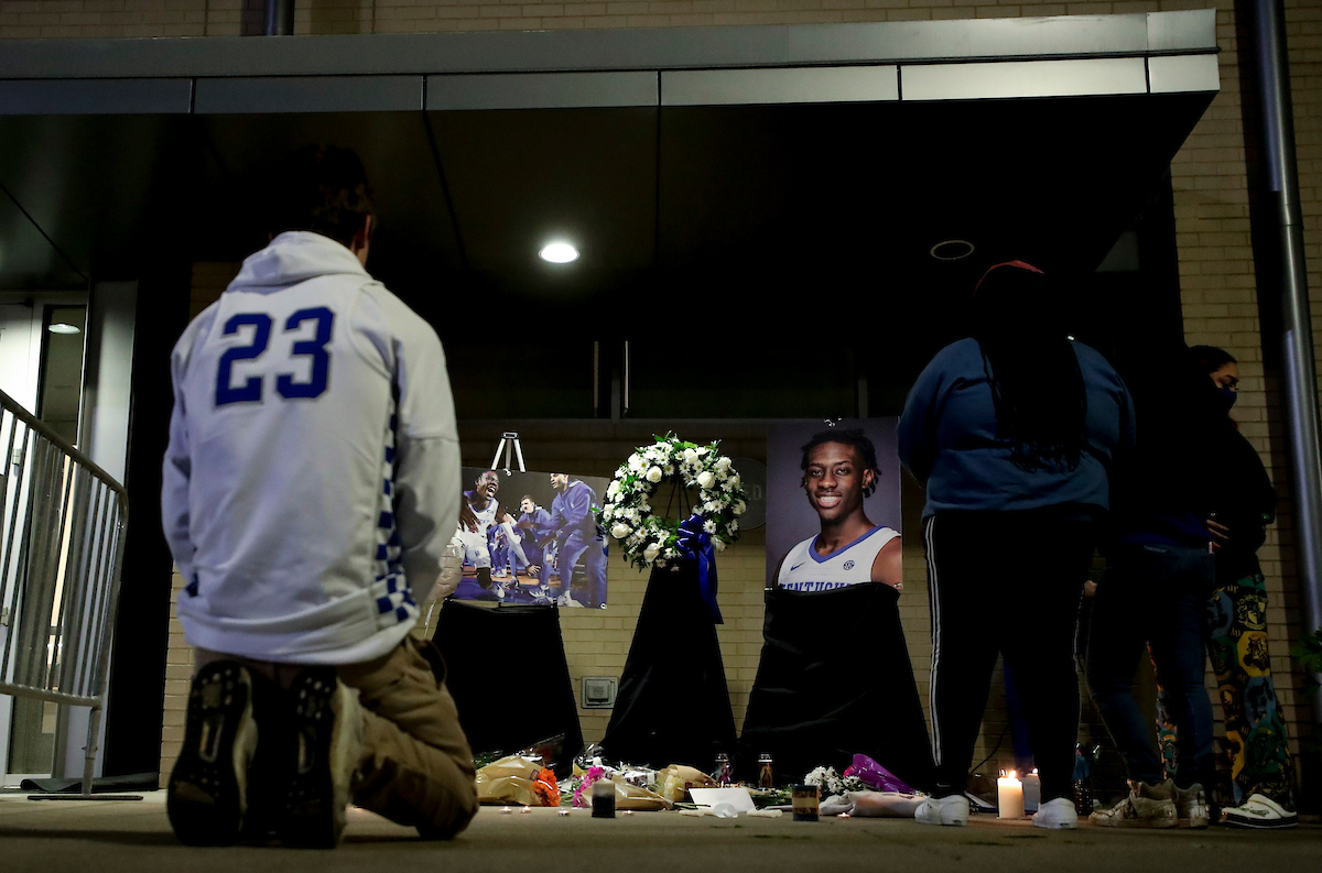 Terrence Clarke candlelight vigil. 

Photo by Chet White | UK Athletics