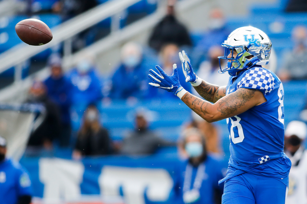 Keaton Upshaw.

UK beat Vandy 38-35.

Photo by Chet White | UK Athletics