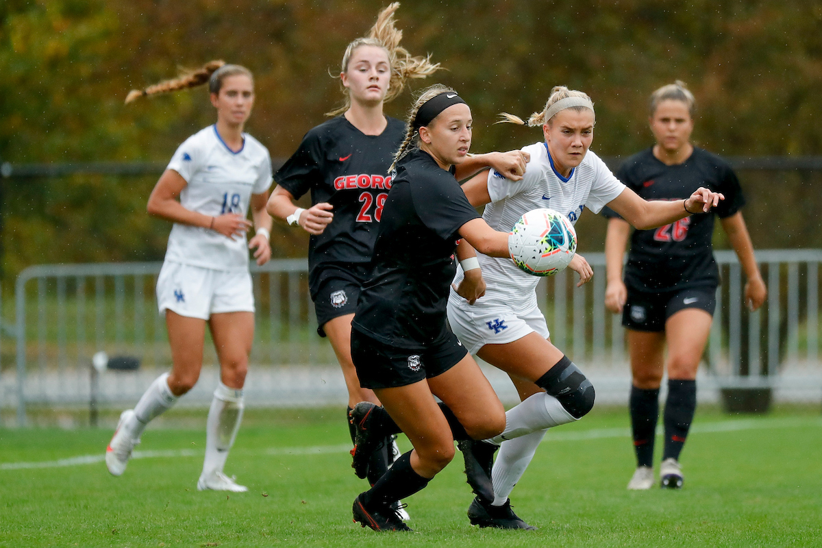 Hannah Richardson.

UK women’s soccer tied Georgia 1-1 in double OT on Sunday, October 11, 2020, at The Bell in Lexington, Ky.

Photo by Chet White | UK Athletics