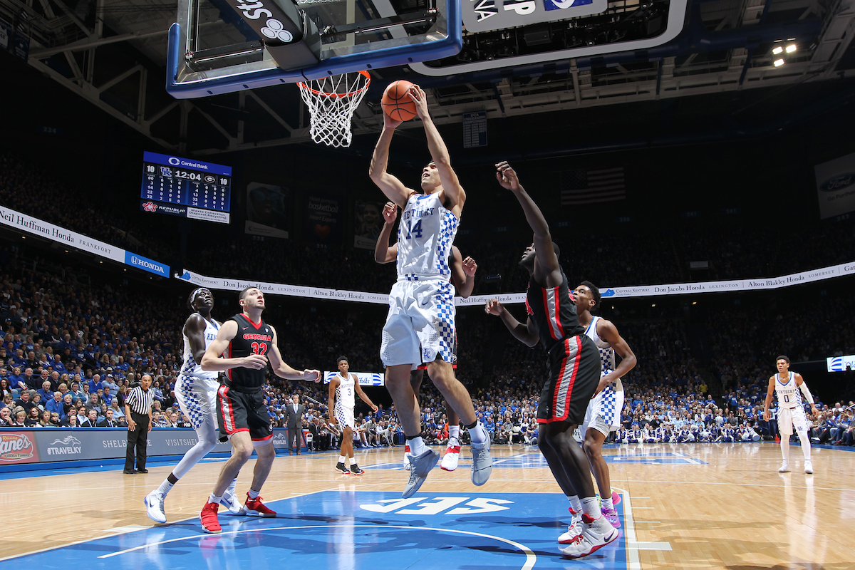 Tai Wynyard.

The University of Kentucky men's basketball team beat Georgia 66-61 on Sunday, December 31, 2017 at Rupp Arena in Lexington, Ky. 

Photo by Quinn Foster I UK Athletics