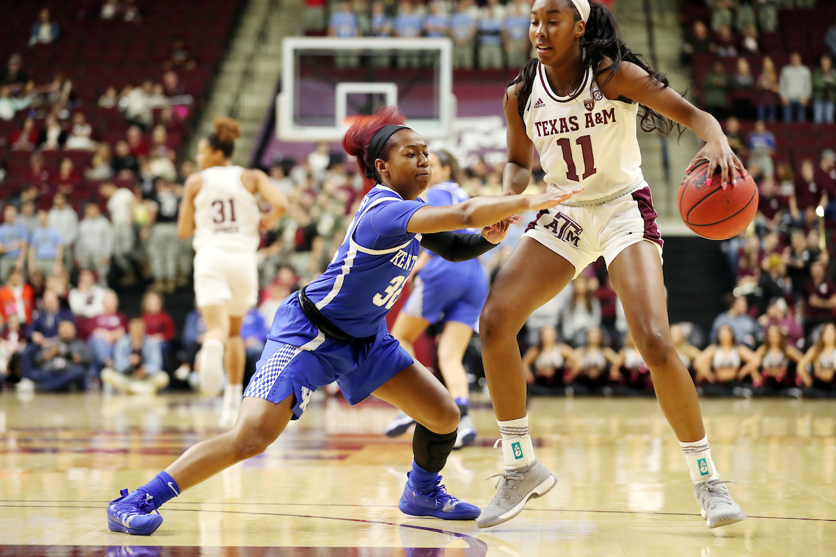 The UK Women's Basketball falls to Texas A&M. 
Photo by Hannah Phillips  | UK Athletics