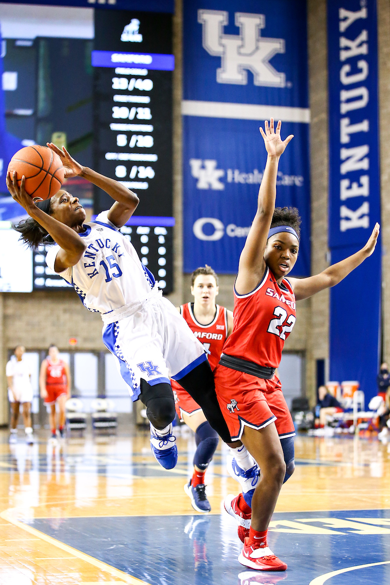 Chasity Patterson.  

Kentucky beats Samford 88-54.

Photo by Eddie Justice | UK Athletics