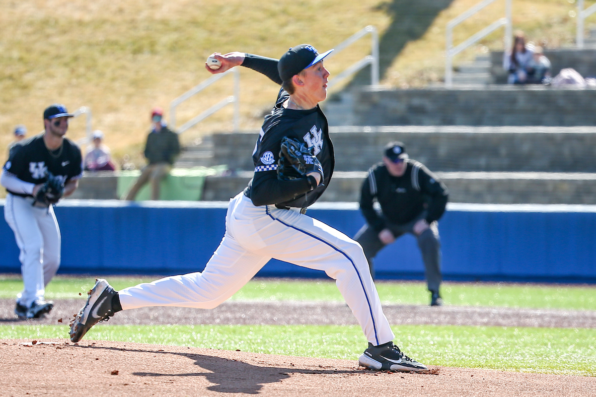 Tyler Bosma.

Kentucky sweeps Western Michigan 16-5.

Photo by Sarah Caputi | UK Athletics