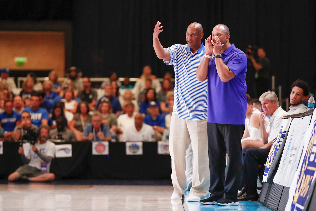 Kenny Payne. Tony Barbee.

The University of Kentucky men's basketball team beat San Lorenzo de Almagro 91-68 at the Atlantis Imperial Arena in Paradise Island, Bahamas, on Thursday, August 9, 2018.

Photo by Chet White | UK Athletics