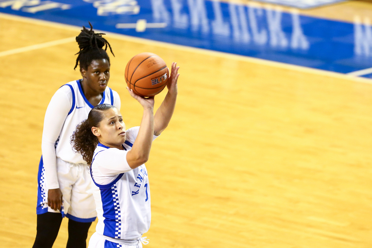 Sabrina Haines. 

Kentucky beats Samford 79-49.  

Photo by Eddie Justice | UK Athletics