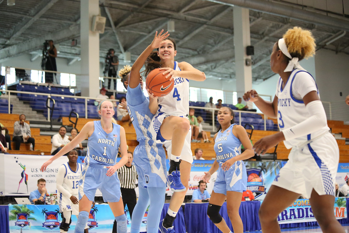 Game Three - Kentucky vs. UNC

The women's basketball team travels to Saint Thomas to compete in the 2018 Paradise Jam Tournament from November 22nd-24th at the University of the Virgin Islands.

Photos by Noah J. Richter | UK Athletics