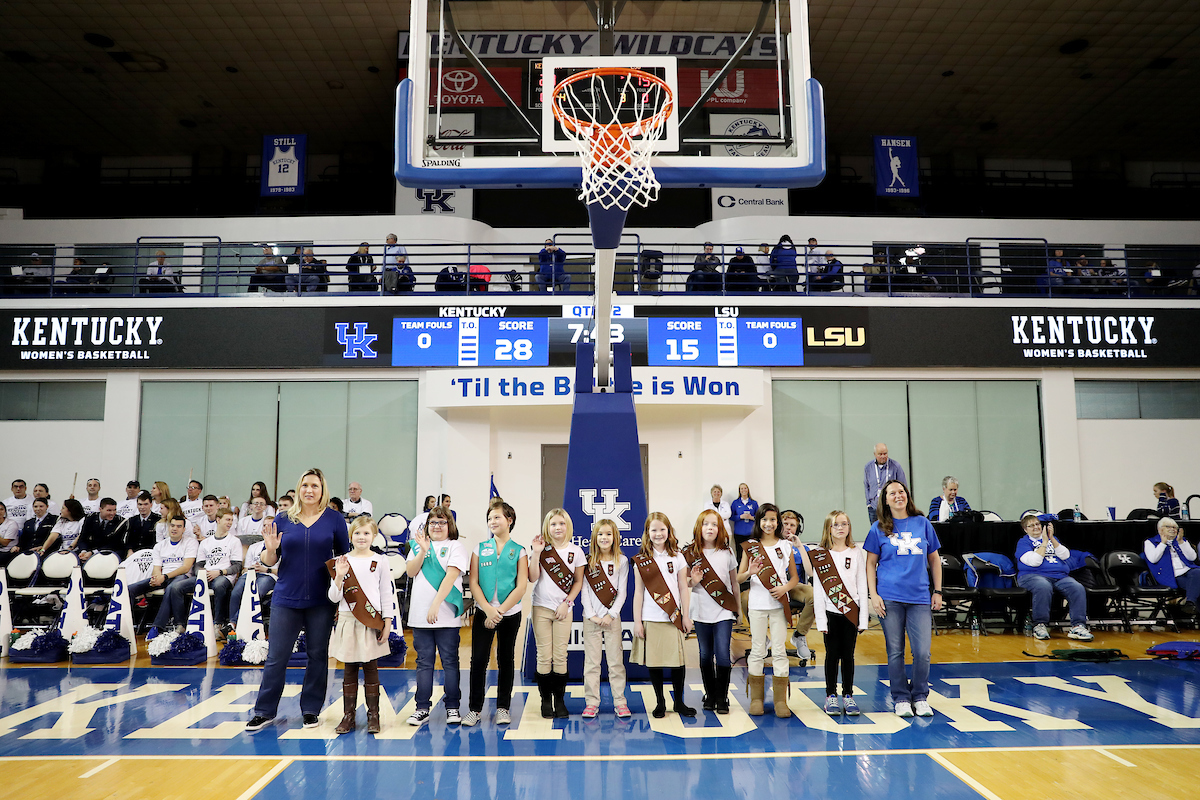 Girl Scouts

The UK Women's Basketball team beat LSU on Senior Day on Sunday, February 24, 2019.

Photo by Britney Howard | UK Athletics