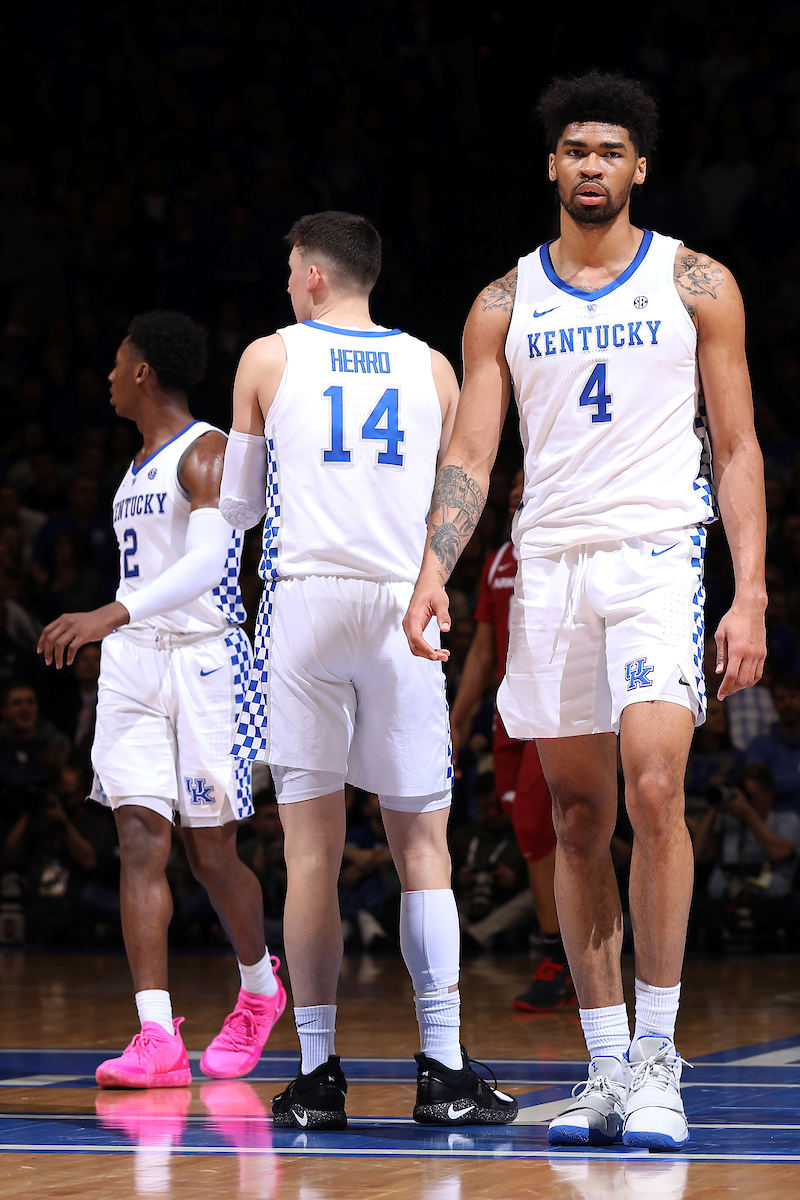 Nick Richards.

Kentucky beat Arkansas 70-66.

Photo by Quinn Foster | UK Athletics