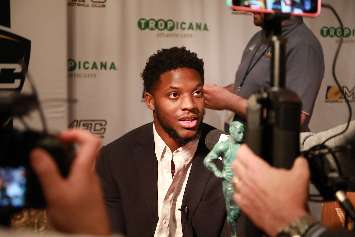 Josh Allen is honored as the 2018 Bednarik Award winner at the Maxwell Football Club Gala on Friday, March 7th, 2019.

Photo by Noah J. Richter | UK Athletics