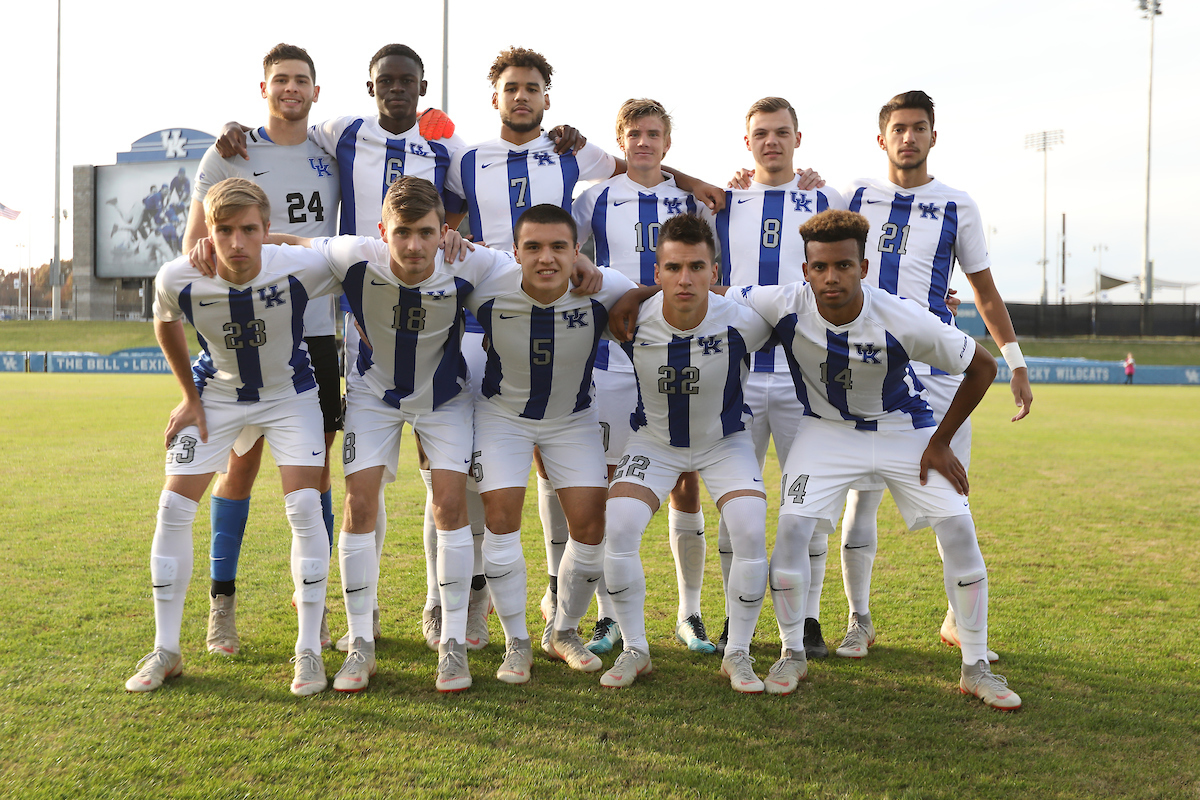 Starting lineup.

Men's soccer beats Portland, 4-0.

Photo by Quinn Foster | UK Athletics