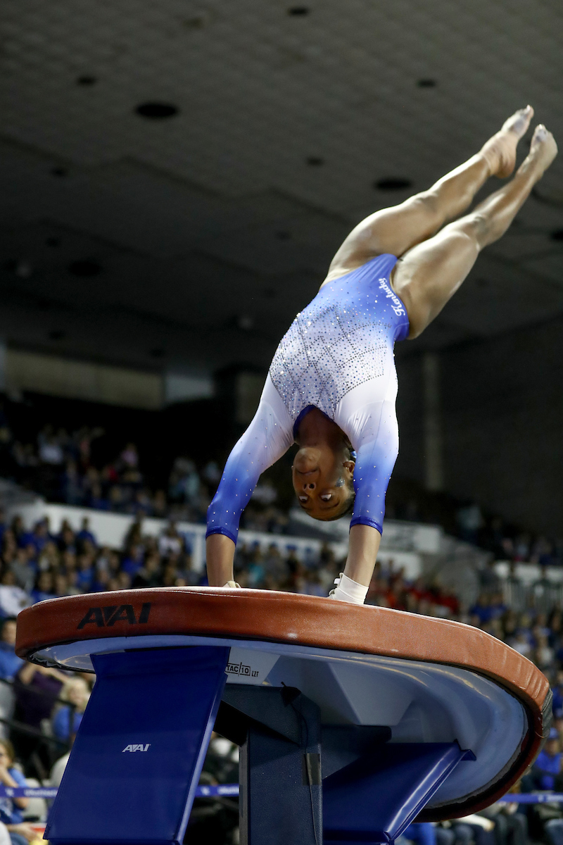 Cally Nixon.

Kentucky falls to Georgia 197.050 to 196.825.


Photo by Isaac Janssen | UK Athletics