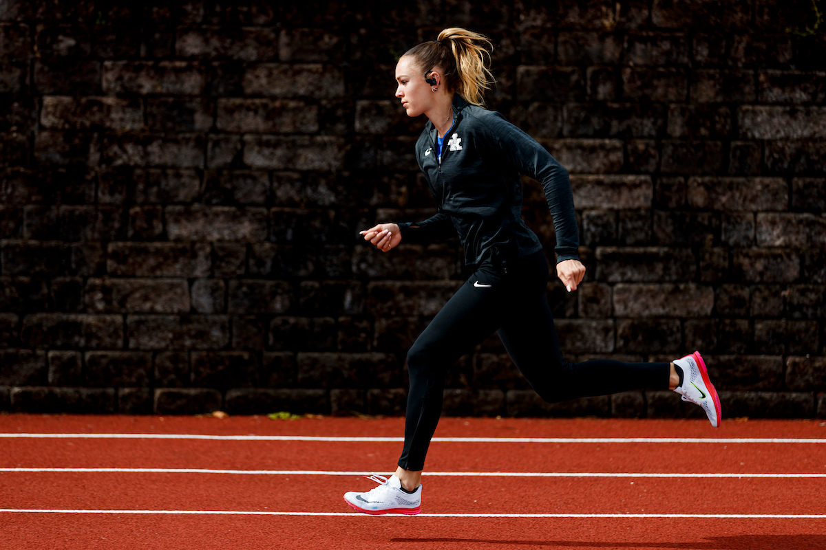 Abby Steiner.

Shake out.

NCAA Track and Field Outdoor Championships.

Photo by Chet White | UK Athletics