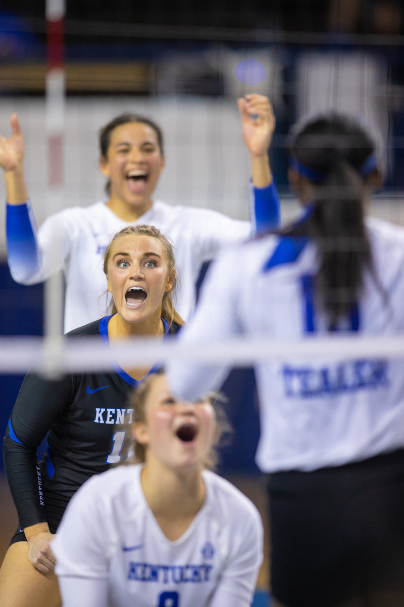 Avery Skinner. Gabby Curry. Cameron Scheitzach. Azhani Tealer.

Kentucky sweeps Alabama 3 - 0 and wins SEC Championship

Photo by Grant Lee | UK Athletics