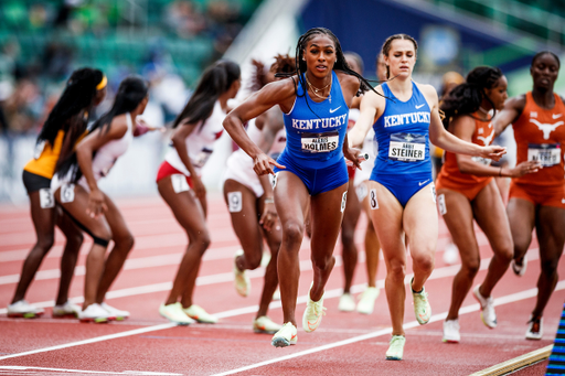 Abby Steiner. Alexis Holmes.

Day Four. The UK women’s track and field team placed third at the NCAA Track and Field Outdoor Championships at Hayward Field in Eugene, Or.

Photo by Chet White | UK Athletics