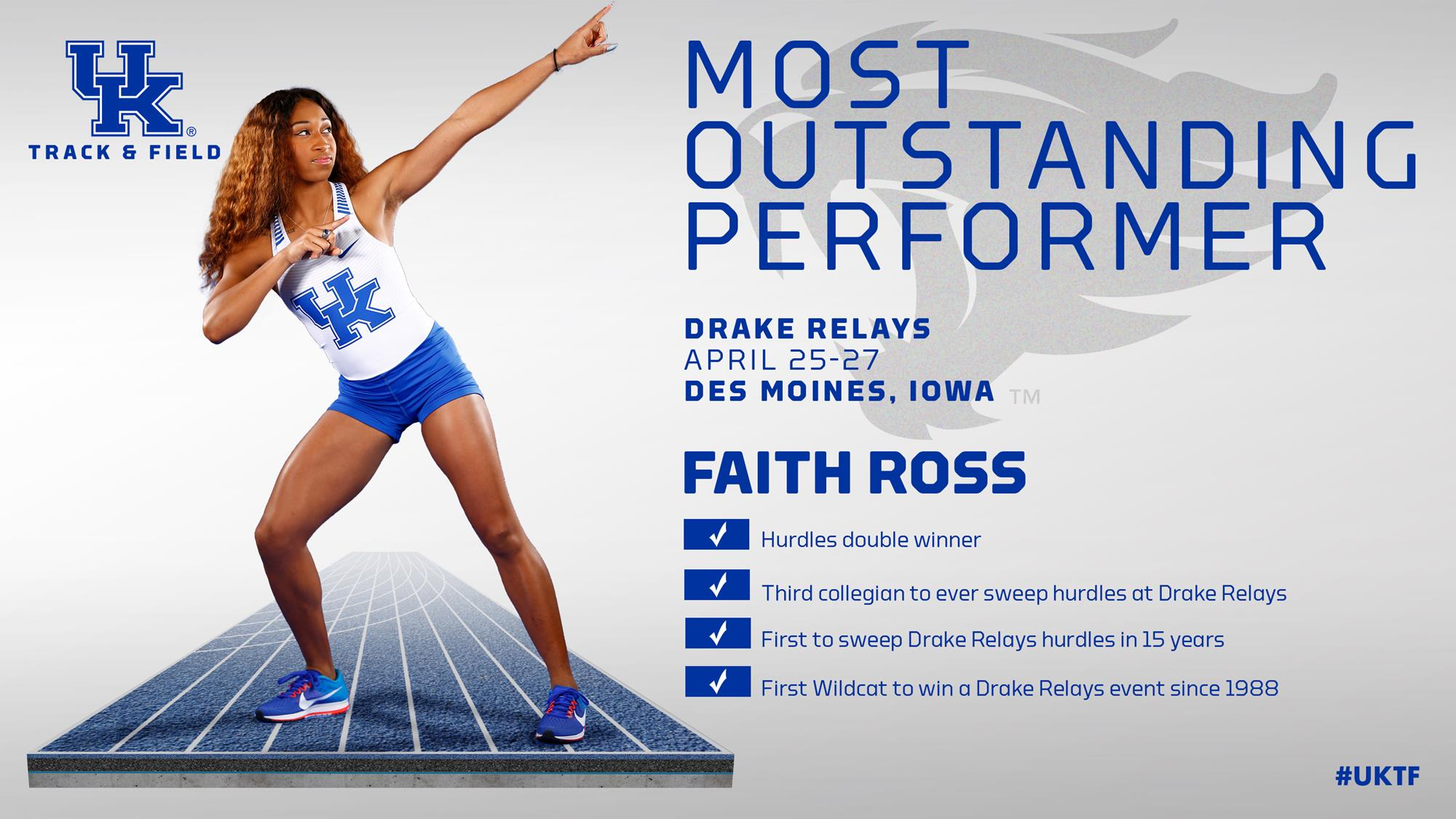 Faith Ross Named Drake Relays Most Outstanding Performer