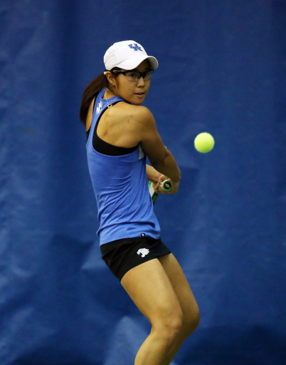 Mami Adachi
The University of Kentucky women's tennis team falls to North Western on Friday, January 26, 2018 at Boone Tennis Center.
Photo by Britney Howard | UK Athletics