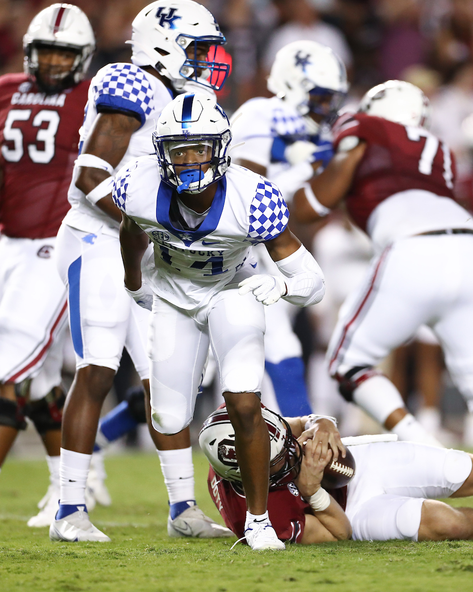 Carrington Valentine.

Kentucky beats South Carolina, 16-10.

Photo by Elliott Hess | UK Athletics
