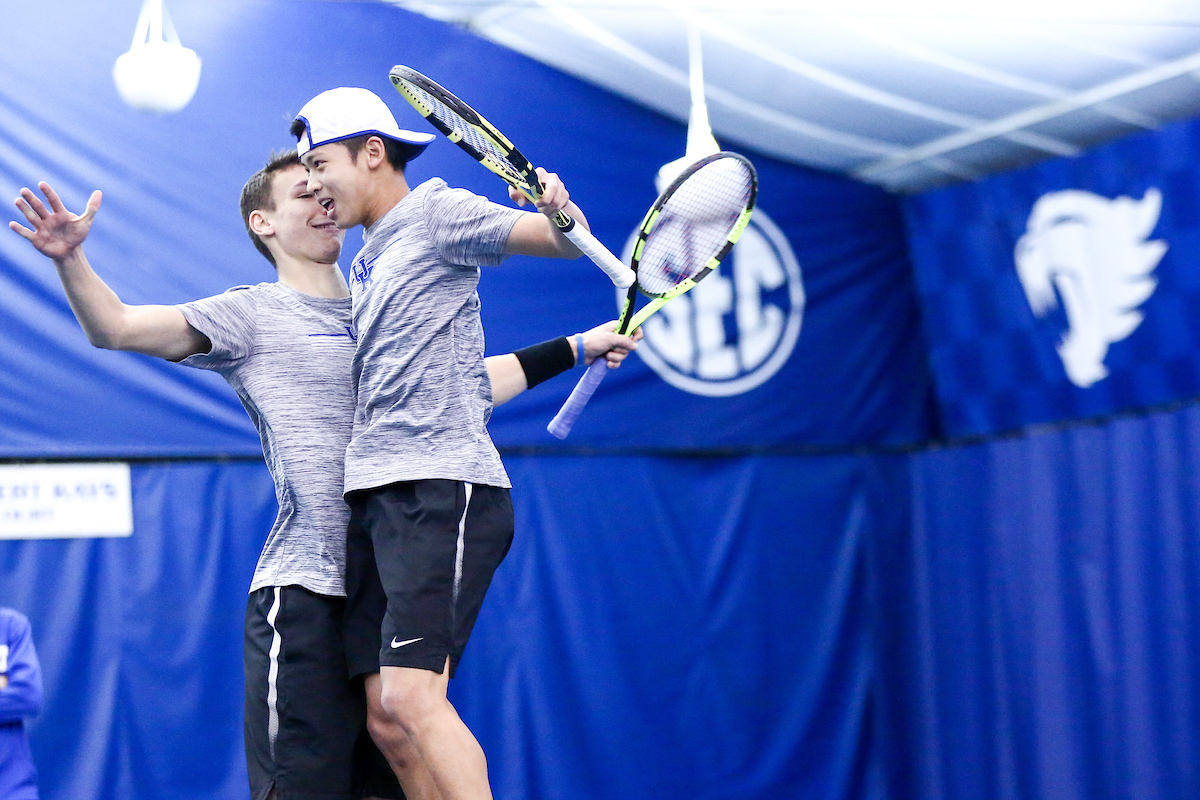 Ying-ze Chen. 

Kentucky beat NKU 4-0. 

Photo by Grace Bradley | UK Athletics