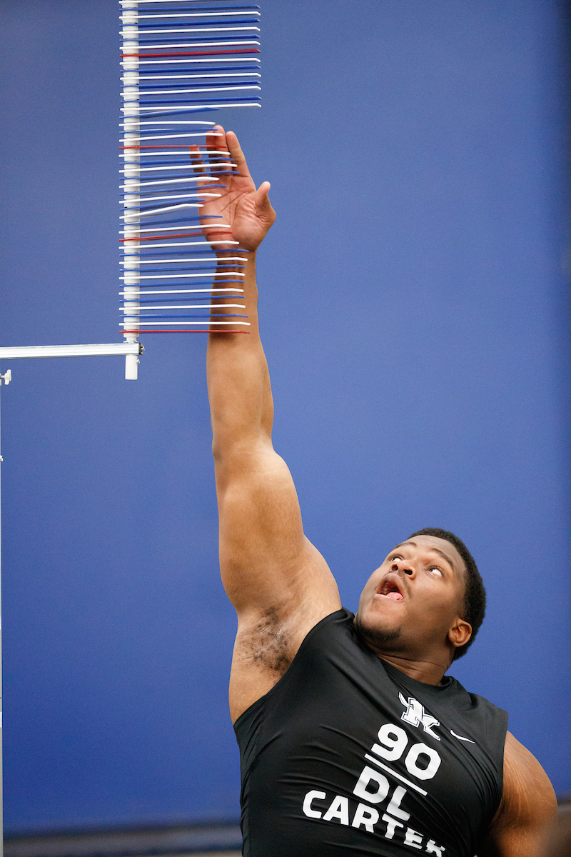 TJ Carter.

Kentucky football Proday.

Photo by Elliott Hess | UK Athletics