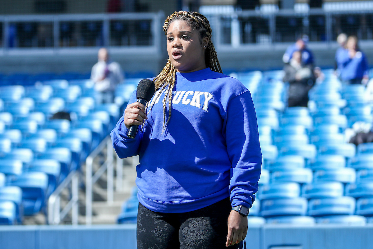National Anthem.

Kentucky defeats High Point 14-3.

Photo by Sarah Caputi | UK Athletics