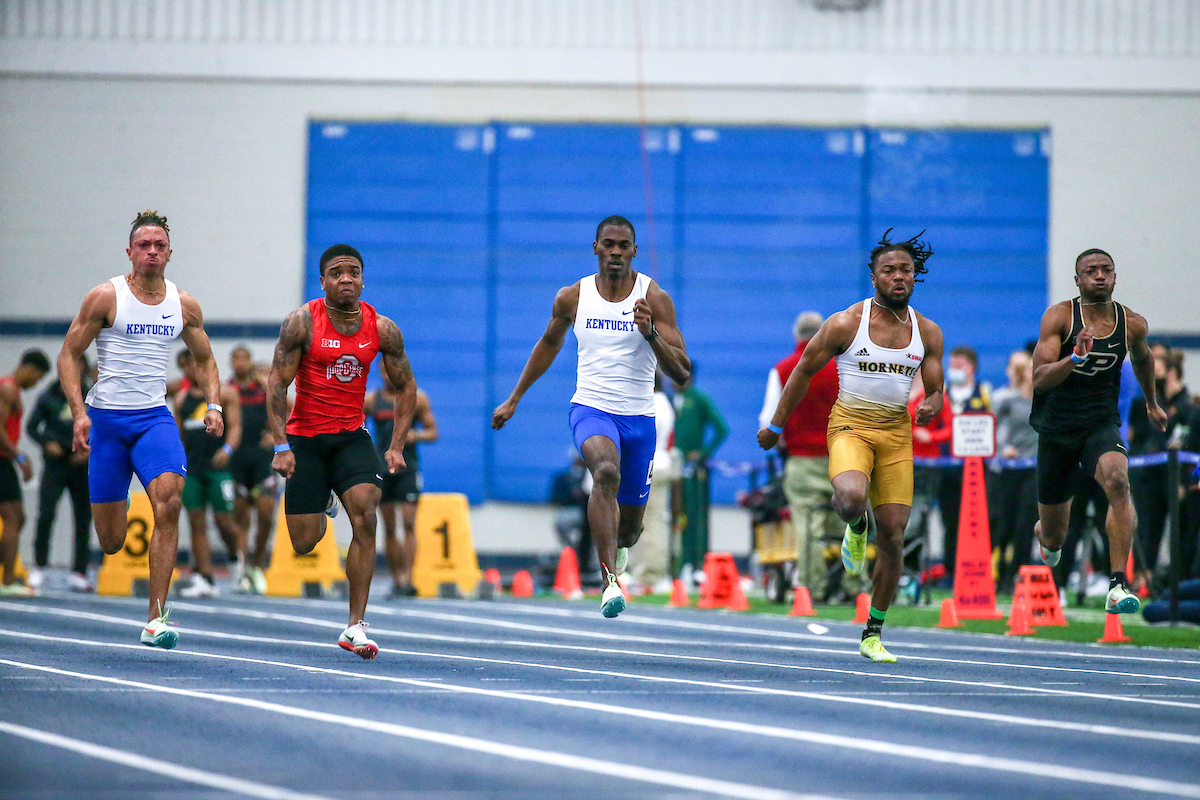 Myles Anders and Dwight St. Hillaire.

Kentucky Rod McCravy Track & Field Invitational.

Photo by Sarah Caputi | UK Athletics