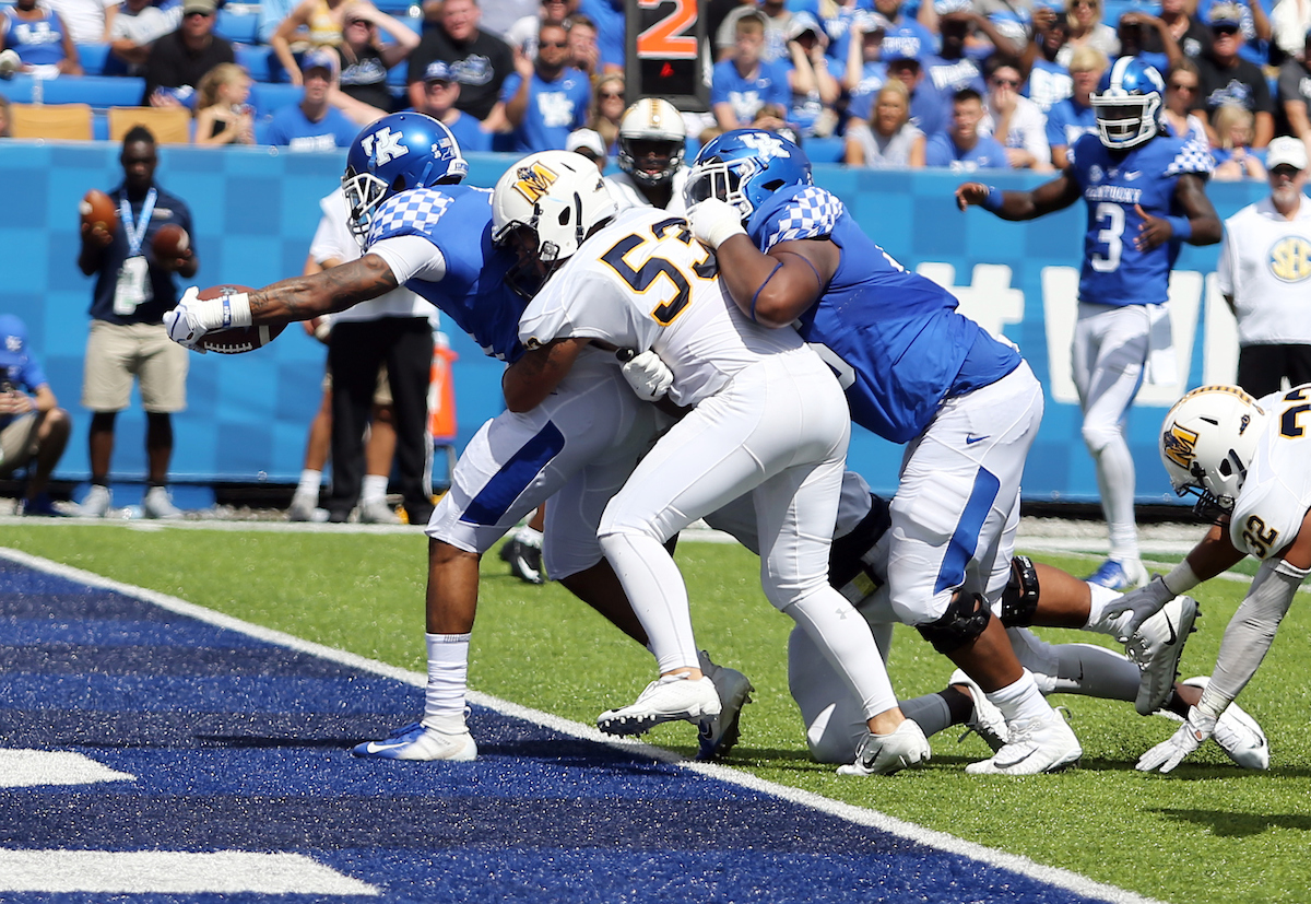 Asim A.J. Rose

UK football beats Murray State 48-10.

Photo by Britney Howard | UK Athletics