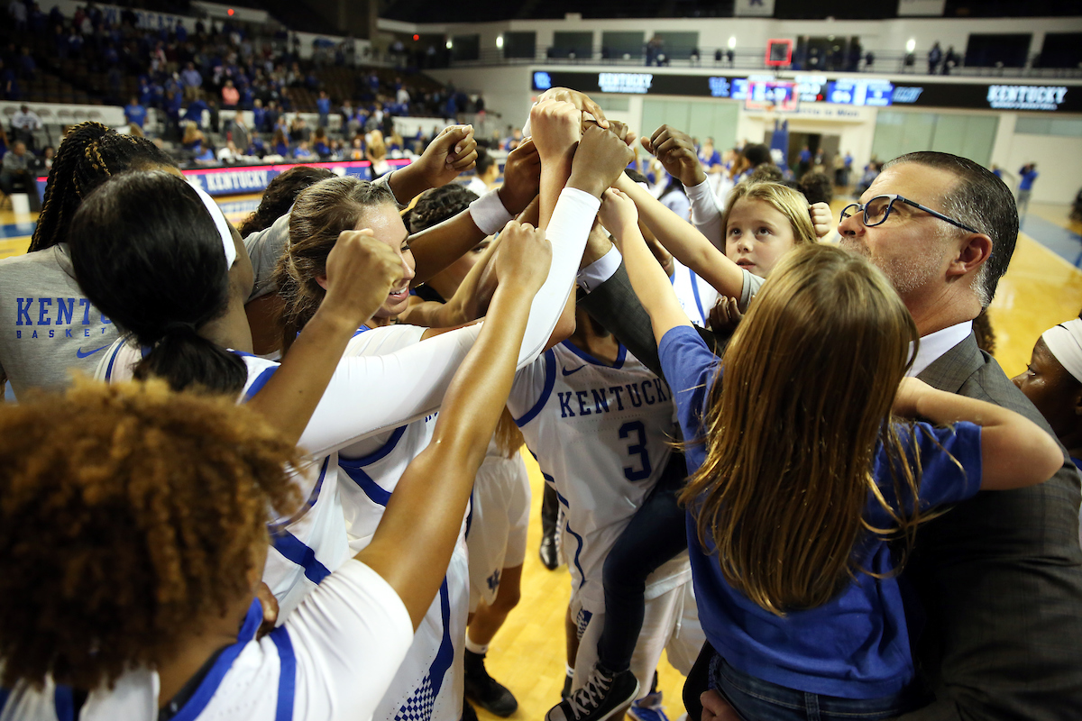 Matthew Mitchell
The Women's Basketball team beat Lincoln Memorial University.
Photo by Britney Howard | UK Athletics