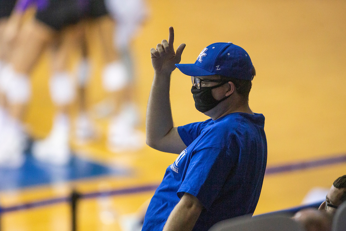 Fan.

Kentucky sweeps LSU 3-0.

Photo by Grace Bradley | UK Athletics
