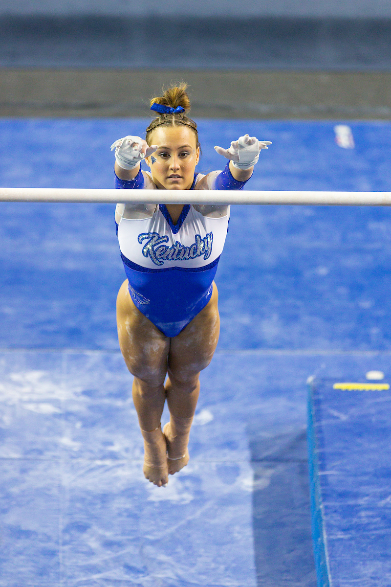 Raena Worley.

Kentucky beats LSU 197.100 - 196.800

Photo by Grant Lee | UK Athletics