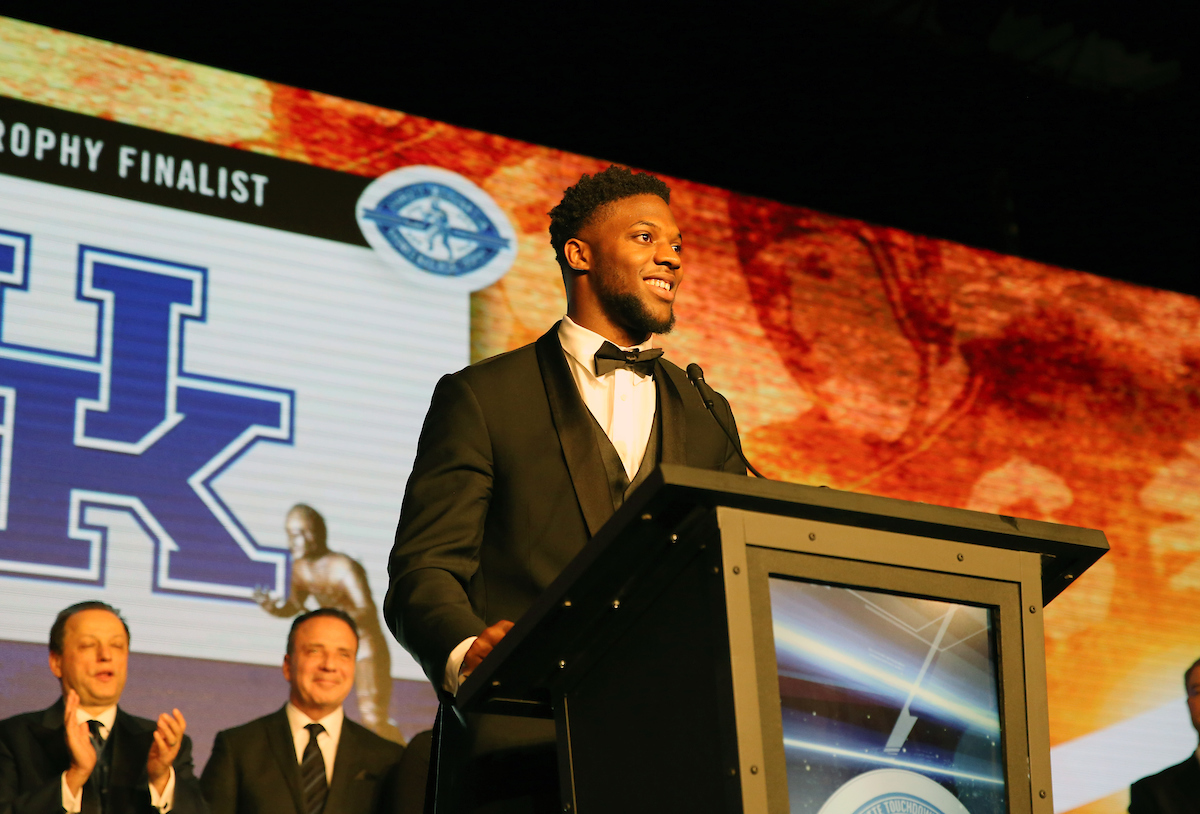 Josh Allen wins the 2018 Nagurski Defensive Player of the Year.  

Photo by Britney Howard  | UK Athletics