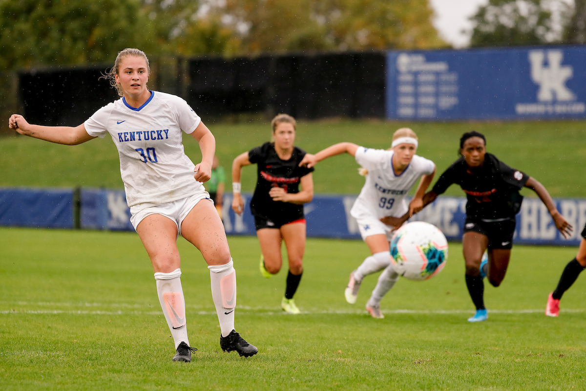 Jordyn Rhodes.

UK women’s soccer tied Georgia 1-1 in double OT on Sunday, October 11, 2020, at The Bell in Lexington, Ky.

Photo by Chet White | UK Athletics