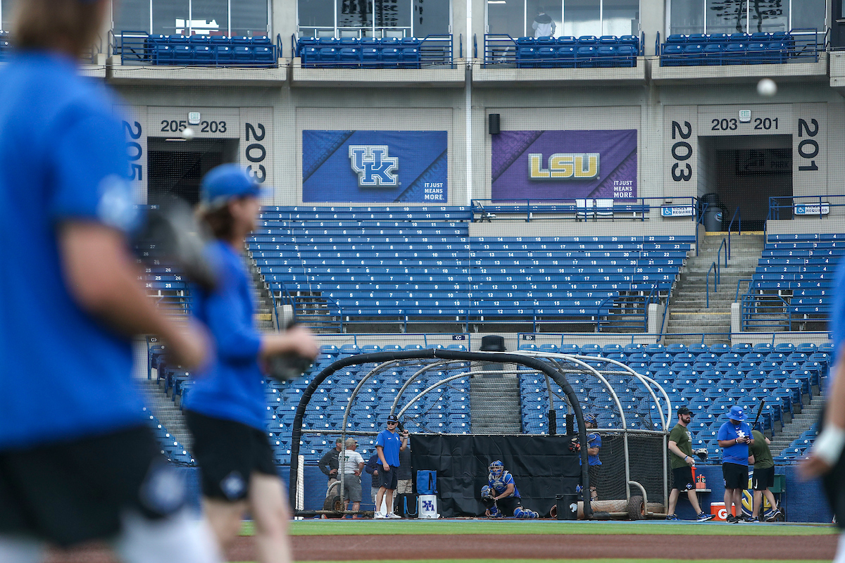 Kentucky Baseball Practice at the 2022 SEC Tournament.

Photo by Sarah Caputi | UK Athletics