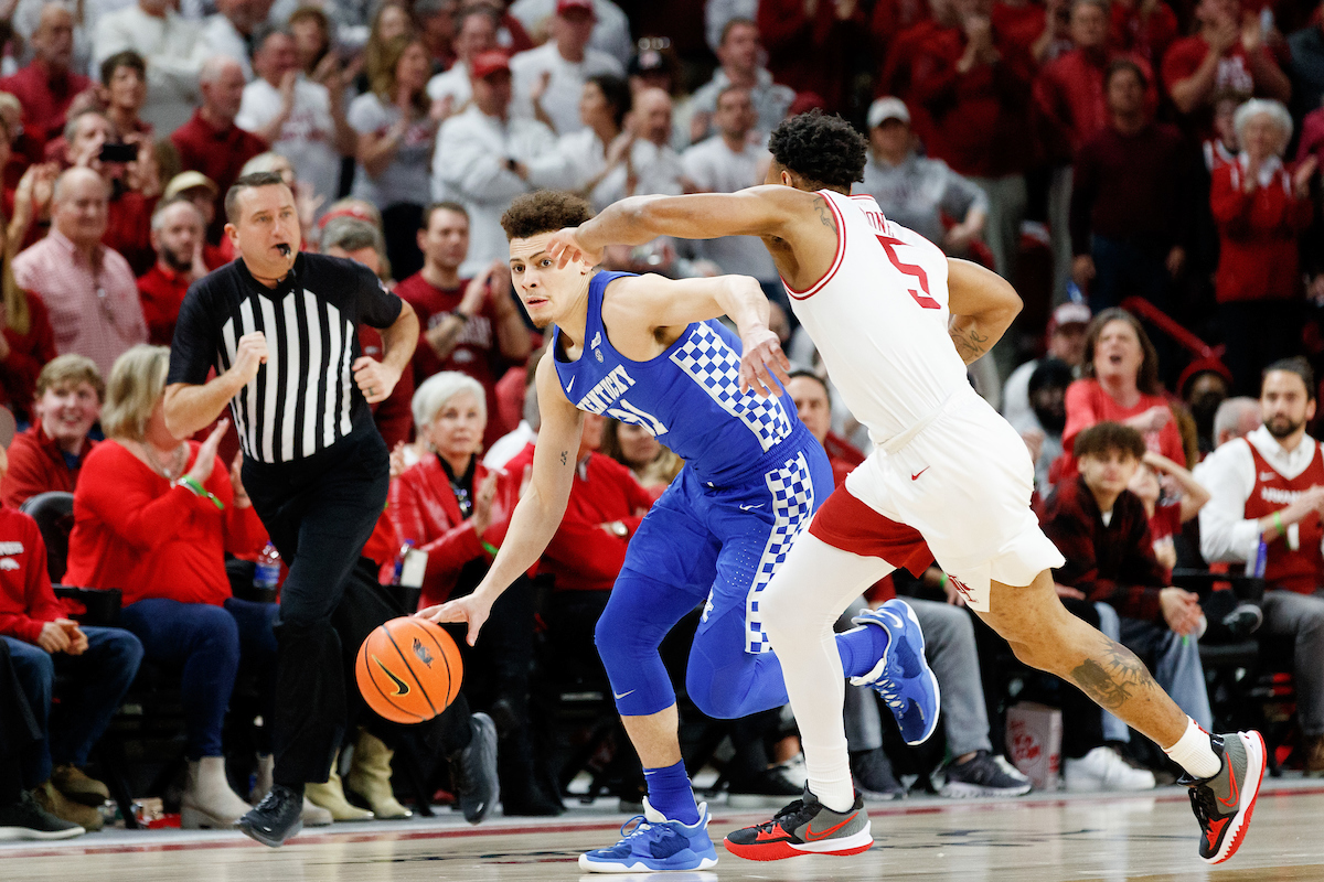 Kellan Grady.

Kentucky falls to Arkansas, 75-73.

Photo by Elliott Hess | UK Athletics