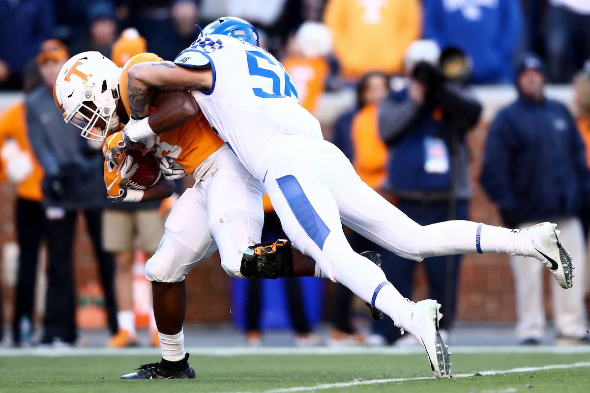 Kash Daniel

Football falls to Tennessee, 24-7.


Photo by Elliott Hess | UK Athletics
