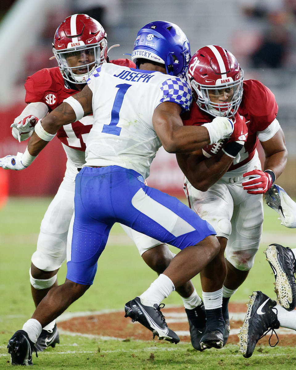 KELVIN JOSEPH.

Kentucky falls to Alabama, 63-3.

Photo by Elliott Hess | UK Athletics