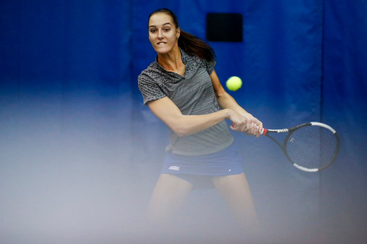 Anastasia Tkachenko.

Kentucky beats South Florida 4-0.

Photo by Hannah Phillips | UK Athletics