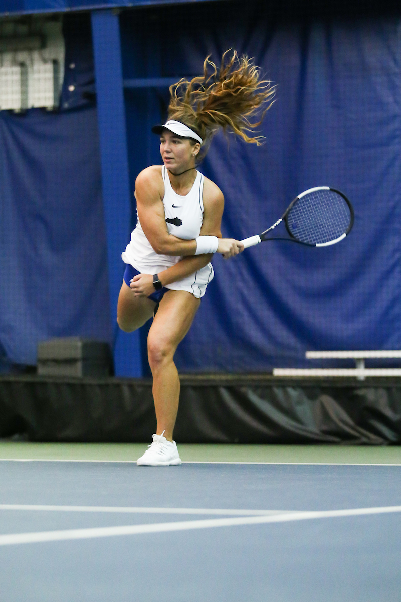 Akvil? Para?inskait?.

Kentucky women's tennis hosts Miami University (OH).

Photo by Hannah Phillips | UK Athletics